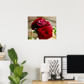 3 Rozen in het Poster Bloom (Thuiskantoor)