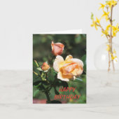 3 rozen, Mooie Verjaardag Kaart (Gele Bloem)