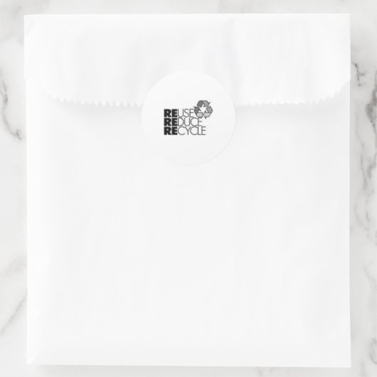 3 R's Ronde Sticker (Tas)