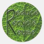 3 R's Ronde Sticker (Voorkant)