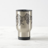 3 Ruitende paarden BABBS Travel Mug Reisbeker (Center)