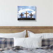 3 Ruw Kruisen met Lucht Canvas Afdruk (Insitu (Slaapkamer))