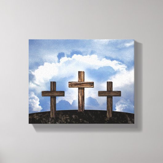 3 Ruw Kruisen met Lucht Canvas Afdruk (Voorkant)