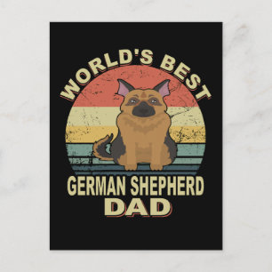 3 's Werelds beste Duitse herder papa Vintage Briefkaart