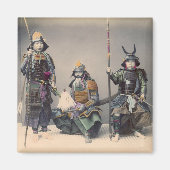 3 Samoerai in pantser  fotomagneet Magneet (Voorkant)