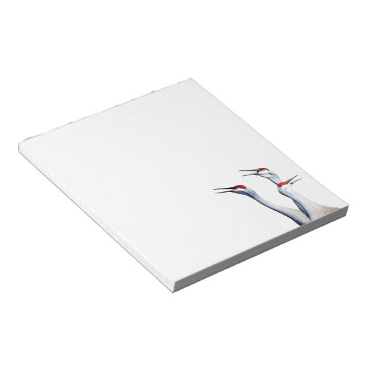 3 Sandhill Kranen Foto Notitieblok (Schuin)