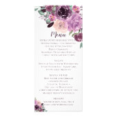 #3 Sangria Paarse Mauve Floral Wedding | Menu (Voorkant)