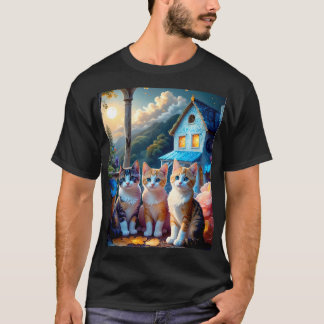3 Schattige door een Kunstenaar ontworpen Kittens T-shirt