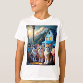 3 Schattige door een Kunstenaar ontworpen Kittens T-shirt