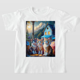3 Schattige door een Kunstenaar ontworpen Kittens T-shirt