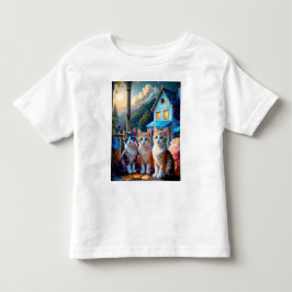 3 Schattige door Kunstenaar ontworpen Kittens Kinder Shirts