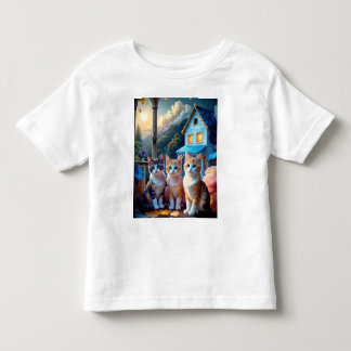 3 Schattige door Kunstenaar ontworpen Kittens Kinder Shirts