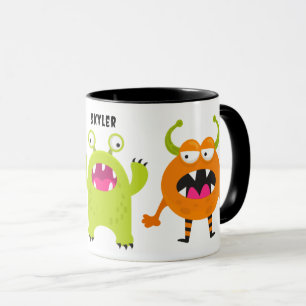 3 Schattige Kleine Monsters Met Naam Mok