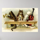 3 Schattige Muzikale Katten Print (Voorkant)