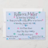 3 schattige schoentjes met hart drieling baby show kaart (Achterkant)