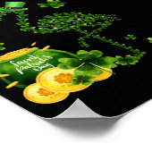 3 Schattige Shamrock Flamingo St Patrick Flamingo Poster (Hoek)