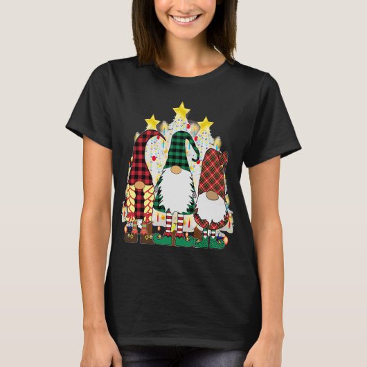3 Schattigee kerst kabouters zweeds god jul nordic T-shirt (Voorkant)
