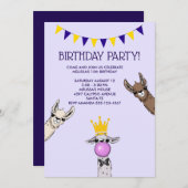 3 Schattigee Llama Gezichten Illustratie Verjaarda Kaart (Voorkant / Achterkant)