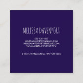 3 Schattigee Llama Gezichten Illustratie Vierkante Visitekaartje (Achterkant)