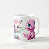 3 Schattigee Pink Dragon Mok voor kinderen (Voorkant rechts)
