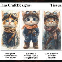 3 Schattigee Steampunk Cats Kittens Set DE4 Decoup