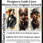 3 Schattigee Steampunk Dogs Groep 3 CB6 Decoupage Tissuepapier