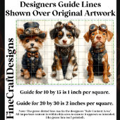 3 Schattigee Steampunk Puppies, Groep 1 CB4 Decoup Tissuepapier