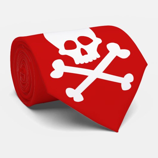 3 schedel stropdas (Opgerold)