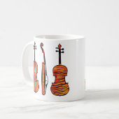 3 schendt Originele Musical Instruments Pop Art Koffiemok (Voorkant links)