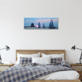 3 schepen bij zonsondergang verpakt canvas print 3 (Insitu (Slaapkamer))