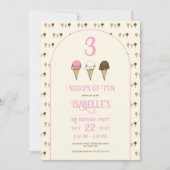 3 Scheppen Plezier 3e Verjaardag Ijsfeestje Kaart (Voorkant)