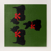 3 Schotse Terriër zwart silhouet / 676 stuk Legpuzzel (Verticaal)