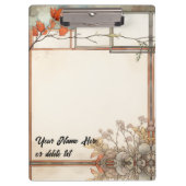 3 schrijfplekken Wildbloemen en boomrode bloemen Klembord (Voorkant)