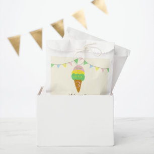3 Scoops of Fun 3rd Birthday Ice Cream Party Bedankzakje