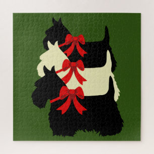 3 Scottish Terrier Black silhouette/1014 stuks Legpuzzel