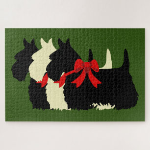 3 Scottish Terrier Black silhouette/1014 stuks Legpuzzel