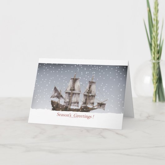3 seizoenen Groeten Feestdagen Kaart (Voorkant)