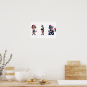 3 senioren verkleed als Uncle Sam Poster (Keuken)