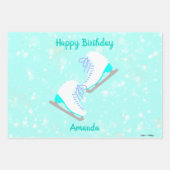 3-SET, aangepast IJskatroon blauw cadeau Inpakpapier Vel (Voorkant 3)