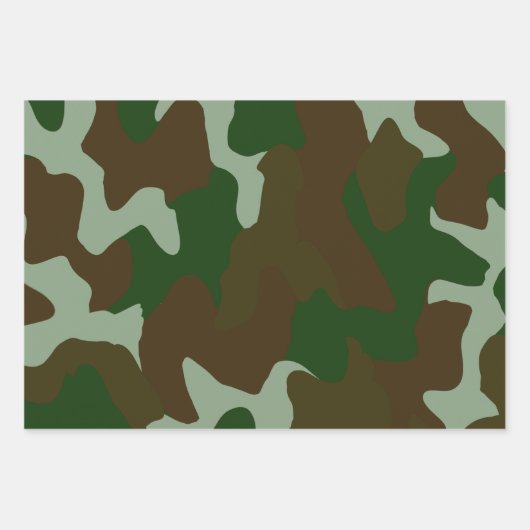 3-set Camo Green en BrownWrapping Paper (Voorkant 3)