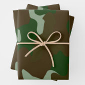3-set Camo Green en BrownWrapping Paper (In situ)
