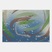 3-set Earth-Tone Brushstroke Wrapping Paper (Voorkant 2)