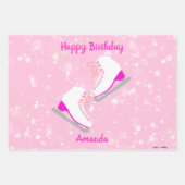 3-SET persoonlijke ijskaarpatronen roze cadeau Inpakpapier Vel (Voorkant 3)