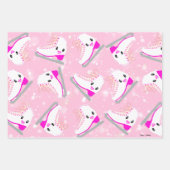 3-SET persoonlijke ijskaarpatronen roze cadeau Inpakpapier Vel (Voorkant 2)