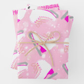 3-SET persoonlijke ijskaarpatronen roze cadeau Inpakpapier Vel (In situ)