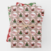 3 sets kerstinpakpapier inpakpapier vel (In situ)