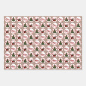 3 sets kerstinpakpapier inpakpapier vel (Voorkant)