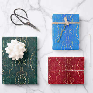 3 Sets Party Time Gift Wrap Inpakpapier Vel