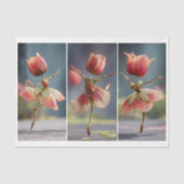 3 Shabby Chic Bloemendansers, Rose DJ6L Decoupage Tissuepapier (Voorkant)