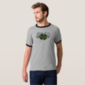 3 Shamrock Mannen Ringer T-Shirt (Voorkant volledig)